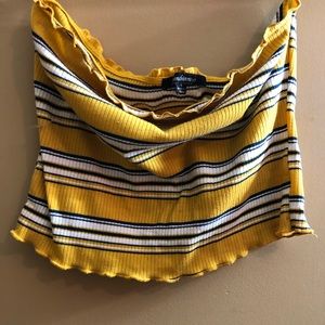 Yellow Stripped Tube Top